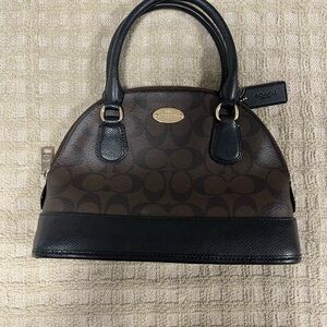 Coach Black and Brown Signature Satchel